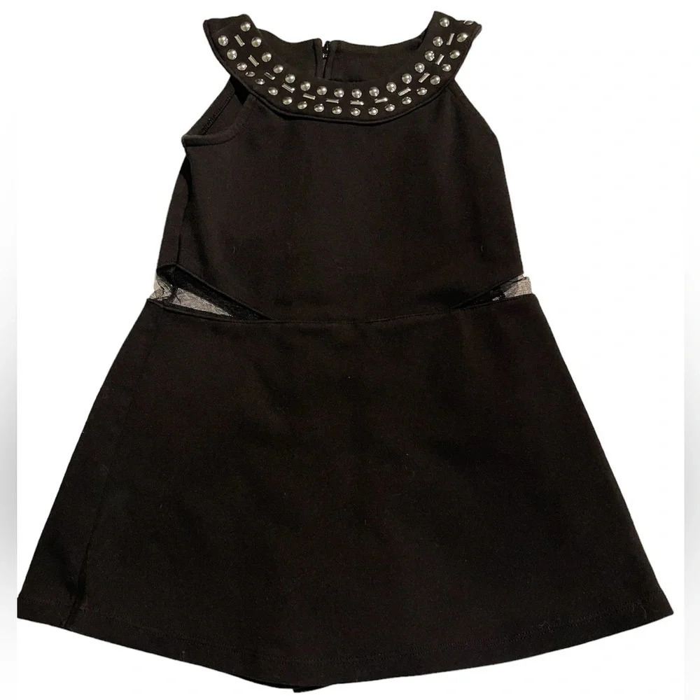 3/$20 Children’s place size‎ 6 girls black skort jumpsuit EUC